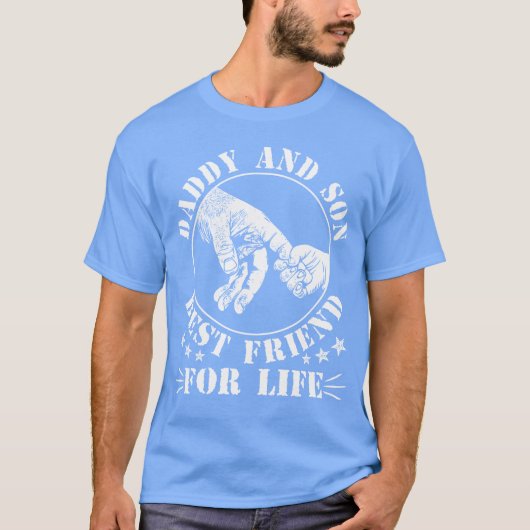 一生の親友 お父さんと息子 Tシャツ (正面)