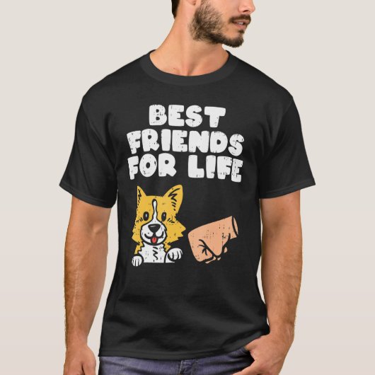 一生の親友 ウェルシュコーギー かわいい犬の飼い主 Tシャツ (正面)