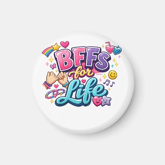 一生のBFF - かわいいベストフレンド マグネット (正面)