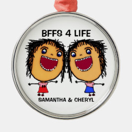 一生のBFFSのキャラクター メタルオーナメント