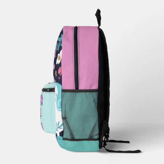 一生まれ角リュックサックと呼パーソナライズされたぶ プリントバックパック (右)