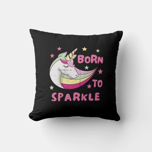 一生まれ角獣の輝き クッション (正面)