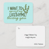 一生を過ごすおもしろいかわいいバレンタインデー ノートカード (正面/裏面)