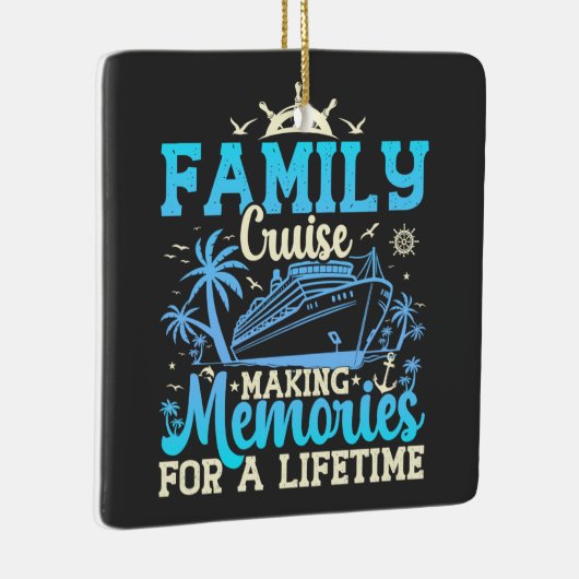 一生忘れられない思い出を作る家族旅行おもしろい セラミックオーナメント (右)