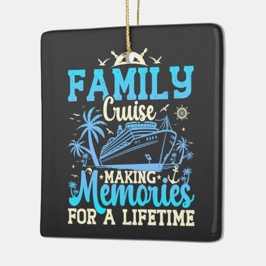 一生忘れられない思い出を作る家族旅行おもしろい セラミックオーナメント (左)