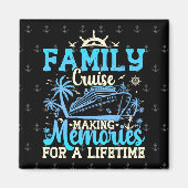 一生忘れられない思い出を作る家族旅行おもしろい マグネット (正面)