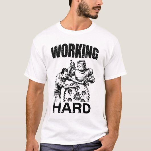 一生懸命働く Tシャツ (正面)