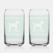 一生懸命犬のガラスを作るのに1年間の無駄を省く ガラス缶 (裏面)