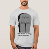 一生懸命生きた墓石 Tシャツ (正面)