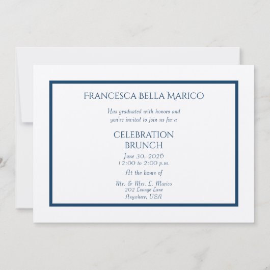 一生来に一度の卒業 招待状 (裏面)