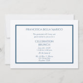 一生来に一度の卒業 招待状 (裏面)