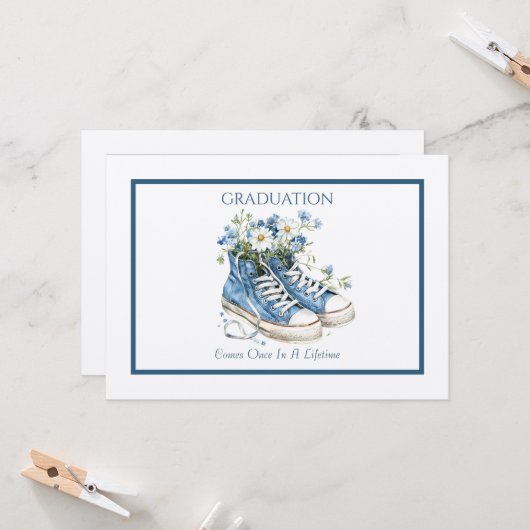 一生来に一度の卒業 招待状 (正面/裏面インサイチュ)