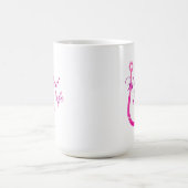 一生釣りバカ ピンク 釣り針 コーヒーマグカップ (中央)