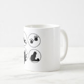一番かわいい黒猫デザインTシャツ コーヒーマグカップ (正面右)