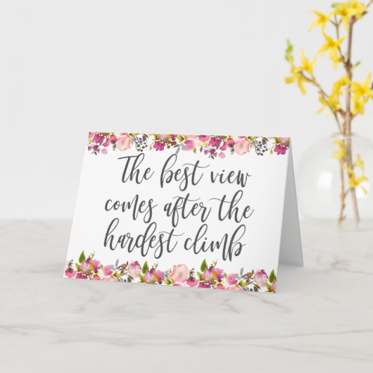 一番の景色は最も困難な登りの後にやってくる カード (黄色い花)