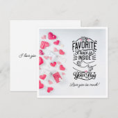 一番好きな場所はあなたのハグの中のバレンタインの日 シーズンカード (正面/裏面)