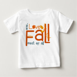一番好きな季節は秋 – オータム エスティティック デザイン ベビーTシャツ