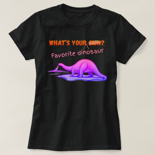 一番好きな恐竜は? Tシャツ (デザイン正面)