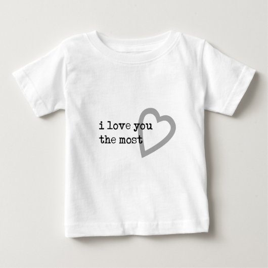 一番愛してる かわいいハート ベビーTシャツ (正面)