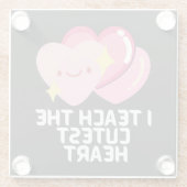 一番教え可愛いハート ガラスコースター (裏面)