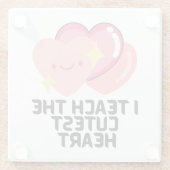 一番教え可愛いハート ガラスコースター (裏面)