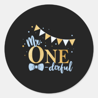 一番目の青い金ゴールドの小さなミスター・ワンダーフル・ピー ラウンドシール