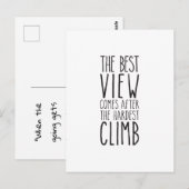 一番素晴らしい景色は最も困難な登りの後にやってくる ポストカード (正面/裏面)