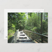 一番長い旅は一歩から始独身のまる。 ポストカード (正面/裏面)