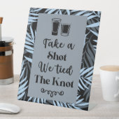 一発のショット我々は結び目ダークトロピカル結婚の 台座サイン (インサイチュ)