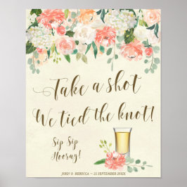 一発やってくれ結び目結婚の看板 ポスター