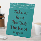 一発やってくれ結び目結婚の看板 台座サイン (インサイチュ)