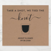 一発やろう、我々は結び目のガラスを結婚縛った リキュールボトルラベル (シングルラベル)