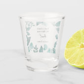 一発やろう、我々は結び目のティール(緑がかった色)の緑結婚を結んだ ショットグラス (裏面)