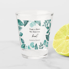 一発やろう、我々は結び目のティール（緑がかった色）の緑結婚を結んだ ショットグラス