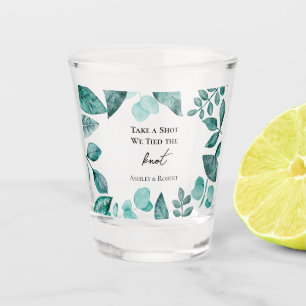 一発やろう、我々は結び目のティール(緑がかった色)の緑結婚を結んだ ショットグラス