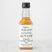 一発やろう、我々は結び目の酒結婚ボトルを結んだ リキュールボトルラベル (正面)