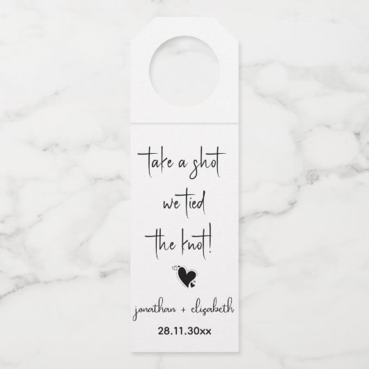 一発やろう、我々は結び目を結結婚んだ ボトルネックタグ (正面)