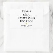 一発やろう、我々は結び目結婚式の引き出物 長方形シール (バッグ)