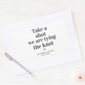 一発やろう、我々は結び目結婚式の引き出物 長方形シール (封筒)