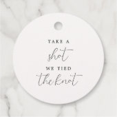 一発エレガント撃って我々は結び目を結んだ結婚 フェイバータグ (裏面)