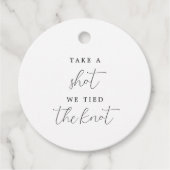 一発エレガント撃って我々は結び目を結んだ結婚 フェイバータグ (正面)