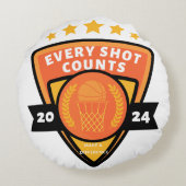 一発一発が枕の周りに集まる ラウンドクッション (裏面)