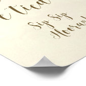 一発撃って結び目のサイン結婚薄紫を結んだ ポスター (角)