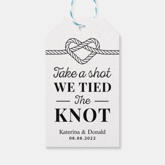 一発素朴撃ってノットのクラフトを結ん結婚だ ギフトタグ (裏面)