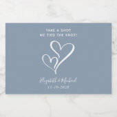 一発結婚撃って結び目は埃っぽいブルー リキュールボトルラベル (シングルラベル)
