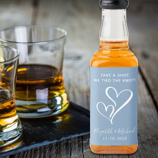一発結婚撃って結び目は埃っぽいブルー リキュールボトルラベル