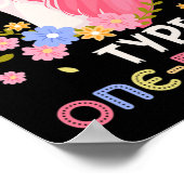 一皮型ユニコーンおもしろい糖尿病1型糖尿病 ポスター (角)