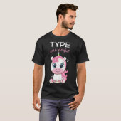 一皮性糖尿病認識度T1dユニコーンディア Tシャツ (正面フル)