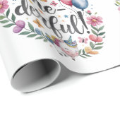 一皮水色ユニコーン誕生日 ラッピングペーパー (ロールコーナー)