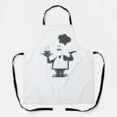 一皿のスープを持つシェフ エプロン (正面)